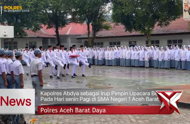 KAPOLRES ABDYA PIMPIN UPACARA BENDERA