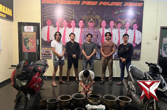 Belum 1x24 Jam, Pencuri Guci Abu Dupa Kelenteng di tangkap Polsek Jebus