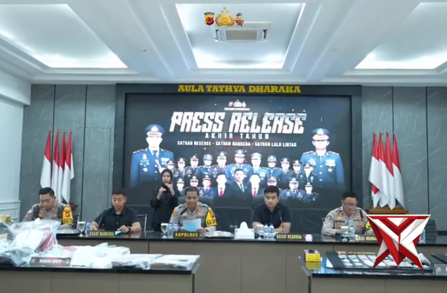 Rilis Akhir Tahun Polres Karawang