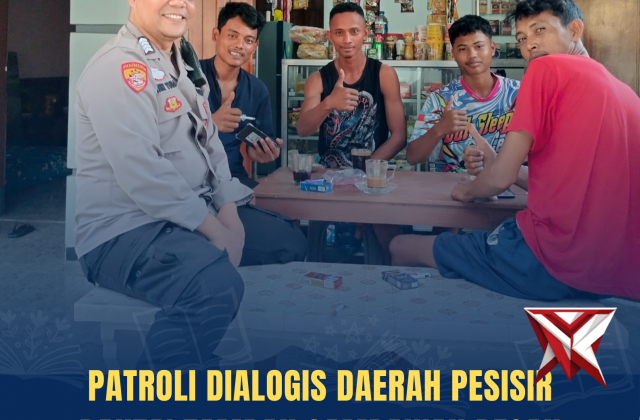patroli dialogis sampaikan pesan Kamtibmas daerah pesisir pantai tamban