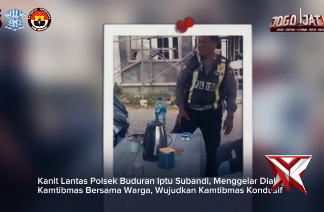 Melalui Patroli Dialogis, Polsek Buduran Sampaikan Pesan Kamtibmas.