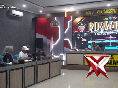 Kapolres Bangkalan AKBP Wibowo, S.I.K., M.H., Melaksanakan PIRAMIDA (Ngopi Bersama Media) - PoliceTube