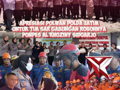 Apresiasi Polwan Polda Jatim untuk Tim Sar Gabungan Robohnya Ponpes Al Khonziny Sidoarjo - PoliceTube