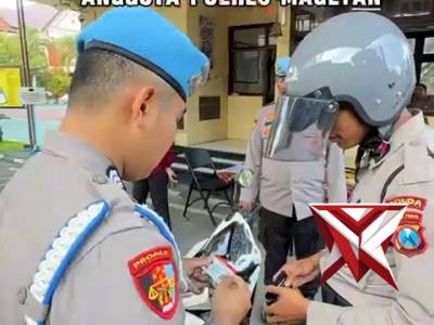 Si Propam Polres Magetan melaksanakan Gaktibplin terhadap anggota menjelang Operasi Keselamatan Seme - PoliceTube