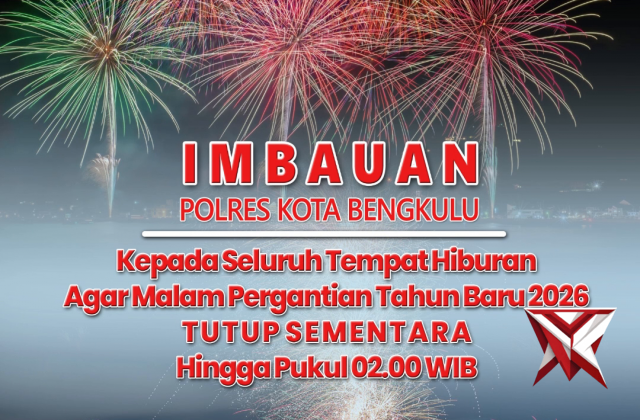 HIMBAUAN MALAM PERAYAAN TAHUN BARU DI KOTA BENGKULU
