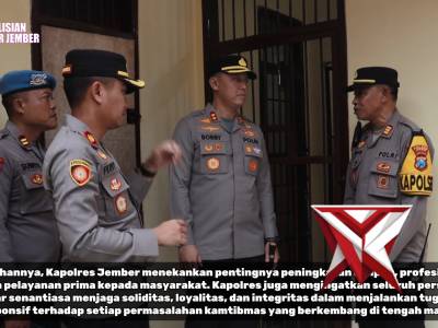 Kunjungan Kapolres Jember Beserta PJU Ke Polsek Panti Polres Jember - PoliceTube