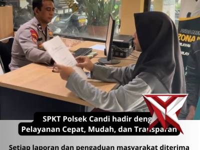 Spkt Polsek Candi hadir dengan Pelayanan Cepat - PoliceTube