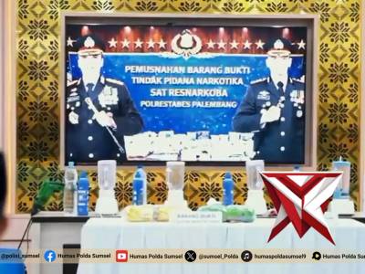 Kapolda sumsel pimpin pemusnahan barang bukti - PoliceTube