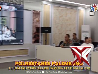 Polrestabes Palembang Ikuti Launching Program Quick Wins Transformasi Polri Triwulan I 2026 - PoliceTube