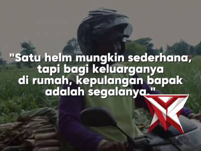 Satlantas Polres Kediri mengingatkan pengendara untuk selalu mengunakan helm yg sesuai dengan SNI - PoliceTube