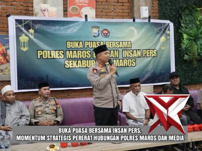 Buka Puasa Bersama Insan Pers, Momentum Strategis Pererat Hubungan Polres Maros dan Media - PoliceTube