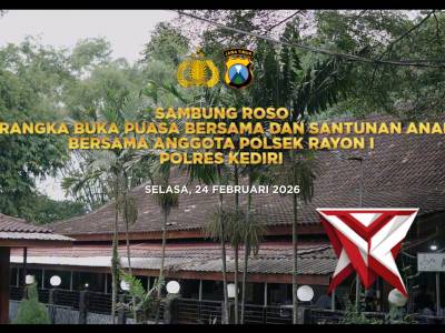 Kapolres Kediri Buka Puasa Bersama Anggota Rayon 1