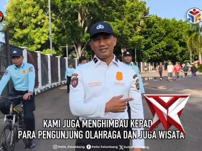 Sat Pam Obvit Polrestabes Palembang Intensifkan Patroli dan Sambang di Jakabaring Sport City - PoliceTube
