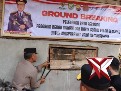 Kapolda Bengkulu Laksanakan Ground Breaking Bedah Rumah ke-69