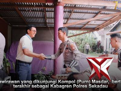 Hari Lalu Lintas Bhayangkara ke-70, Satlantas Polres Sekadau Sowan ke Purnawirawan Polri