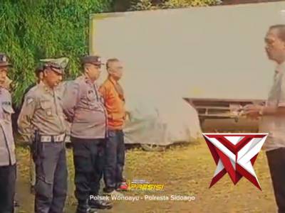 APEL PAGI, KANIT RESKRIM POLSEK WONOAYU BERI ARAHAN ANGGOTA
