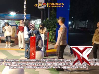 Pelaksanaan Kegiatan KRYD UKL Regu IV Personel Polresta Bengkulu Laksanakan Apel Kesiapan dan Persi - PoliceTube