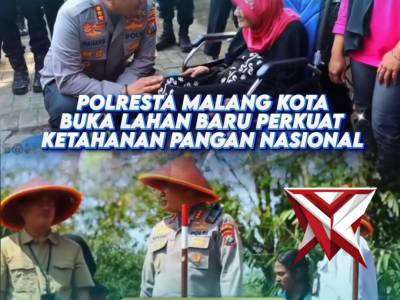 POLRESTA MALANG KOTA BUKA LAHAN BARU PERKUAT KETAHANAN PANGAN NASIONAL - PoliceTube