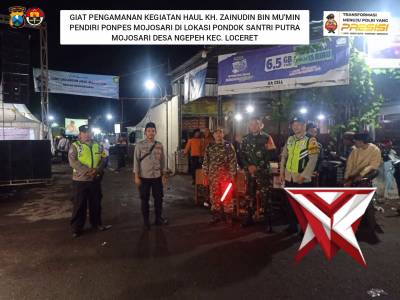 PENGAMANAN KEGIATAN HAUL KH. ZAINUDIN BIN MU'MIN PENDIRI PONPES MOJOSARI - PoliceTube