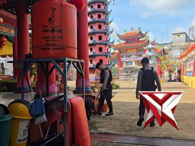 Personel Pengamanan Tempat Ibadah melaksanakan pengecekan dan monitoring