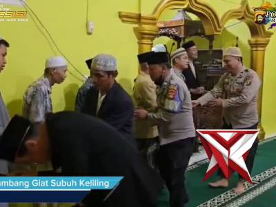 Puasa Ramadhan 1447 H, Kapolsek Rambang Beserta Anggota Gelar Sholat Subuh Keliling di Marga Mulya