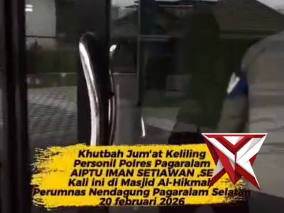 Khutbah keliling personil polres Pagar Alam
