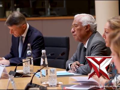 Pertemuan Presiden Prabowo dengan Presiden Dewan Eropa Ant&oacute;nio Costa, Brussel, 13 Juli 2025 - PoliceTube