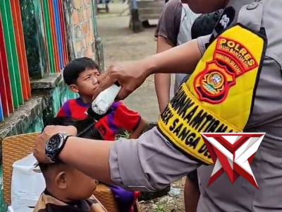 Program pangling Bhabinkamtibmas Polsek Sanga Desa. - PoliceTube