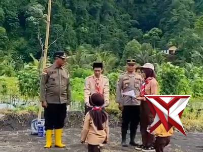 KAPOLSEK TEMPURSARI HADIRI PELANTIKAN PRAMUKA KUWARTIR RANTING TEMPURSARI