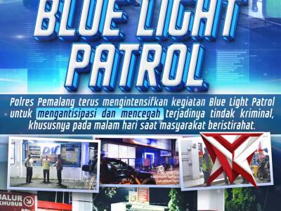 Blue Light Patrol (BLP) di sejumlah titik rawan di wilayah Kabupaten Pemalang
