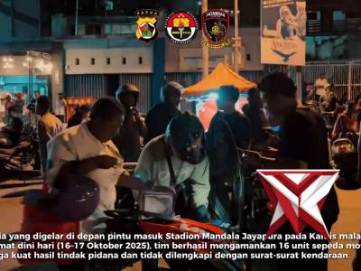 RAZIA GABUNGAN OPERASI SIKAT CARTENZ II - 2025 POLDA PAPUA AMANKAN 16 UNIT MOTOR