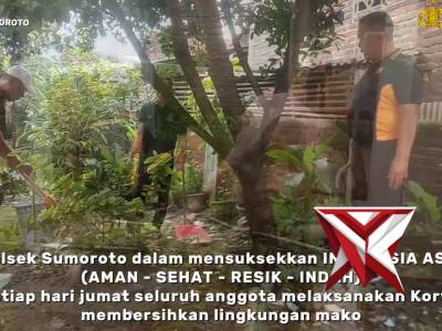 POLSEK SUMOROTO MENDUKUNG PROGRAM INDONESIA "ASRI" - PoliceTube