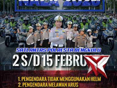 Flayer Ops Keselamatan Nala 2026

Himbauan dan sosialisasi Operasi Keselamatan Nala 2026 telah disam