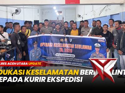 Satlantas Aceh Utara Edukasi Kurir SPX di Lhoksukon - PoliceTube