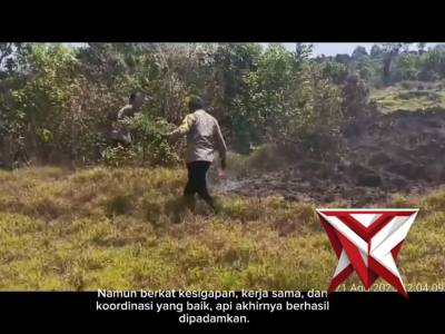 GERAK CEPAT BHABINKAMTIBMAS POLSEK GU MEMADAMKAN API