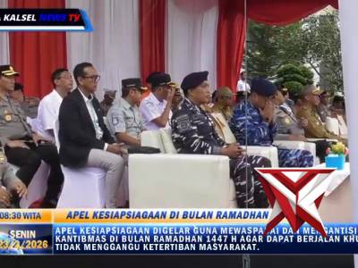 Apel Kesiapsiagaan dalam rangka menjaga Kamtibmas selama bulan suci ramadhan 1447 H / 2026 M