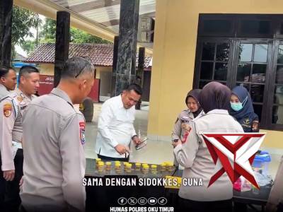 Tes Urine Seluruh Pju Polres OKU Timur.