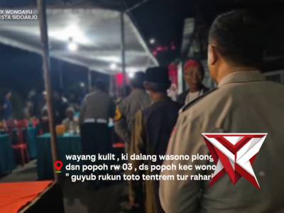 Pengamanan Ruwah Desa Oleh Polsek Wonoayu - PoliceTube