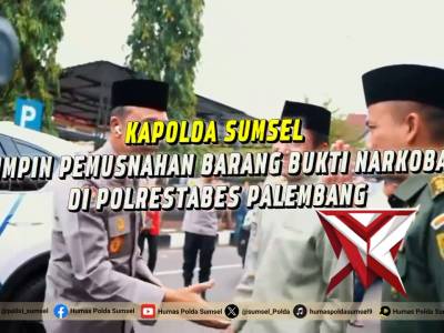 Kapolda Sumsel Pimpin Pemusnahan Barang Bukti - PoliceTube