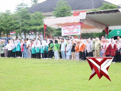 Polres Agam Olahraga bersama dalam rangka Dirgahayu  Kemerdekaan RI ke 80