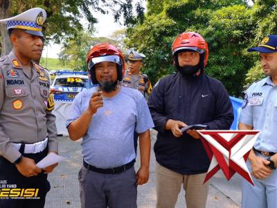 Operasi Patuh Jaya 2025, Polresta Bandara Soekarno Hatta Berikan Edukasi dan Helm Gratis - PoliceTube