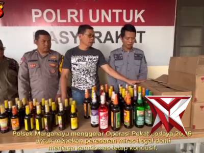 Polsek Margahayu melaksanakan Operasi Pekat Lodaya di wilayah Kecamatan Margahayu, Kabupaten Bandung - PoliceTube