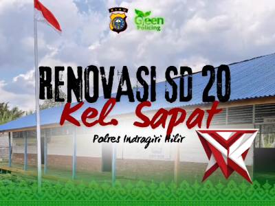 Polda Riau Polres Inhil Renovasi Sekolah