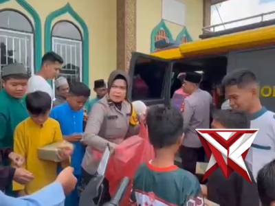 Jumat berkah polres pelalawan di mesjid al-qirom pangkalan kerinci