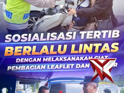 Polres Pemalang Sosialisasikan Tertib Berlalu Lintas Melalui Pembagian Leaflet Operasi Keselamatan C