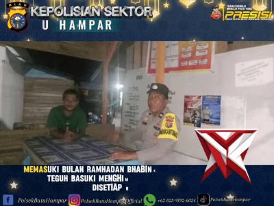 sosialisasi satkamling oleh bhabinkamtibmas polsek batu hampar - PoliceTube