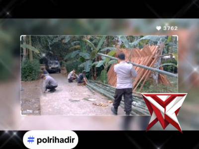 Kerja bakti bersama warga tlogodepok - PoliceTube