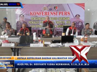 Polda Kalsel Sita 20.000 Berkas dan 20 Mobil Bodong dari Sindikat Pemalsu Dokumen