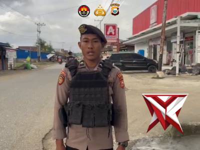 Gatur lalin sat samapta Polres Halmahera Timur