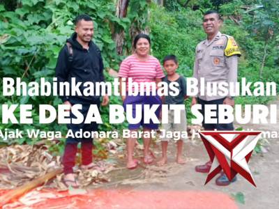 Blusukan ke Desa Bukit Seburi, Ajak Warga Adonara Barat Jaga Harkamtibmas - PoliceTube